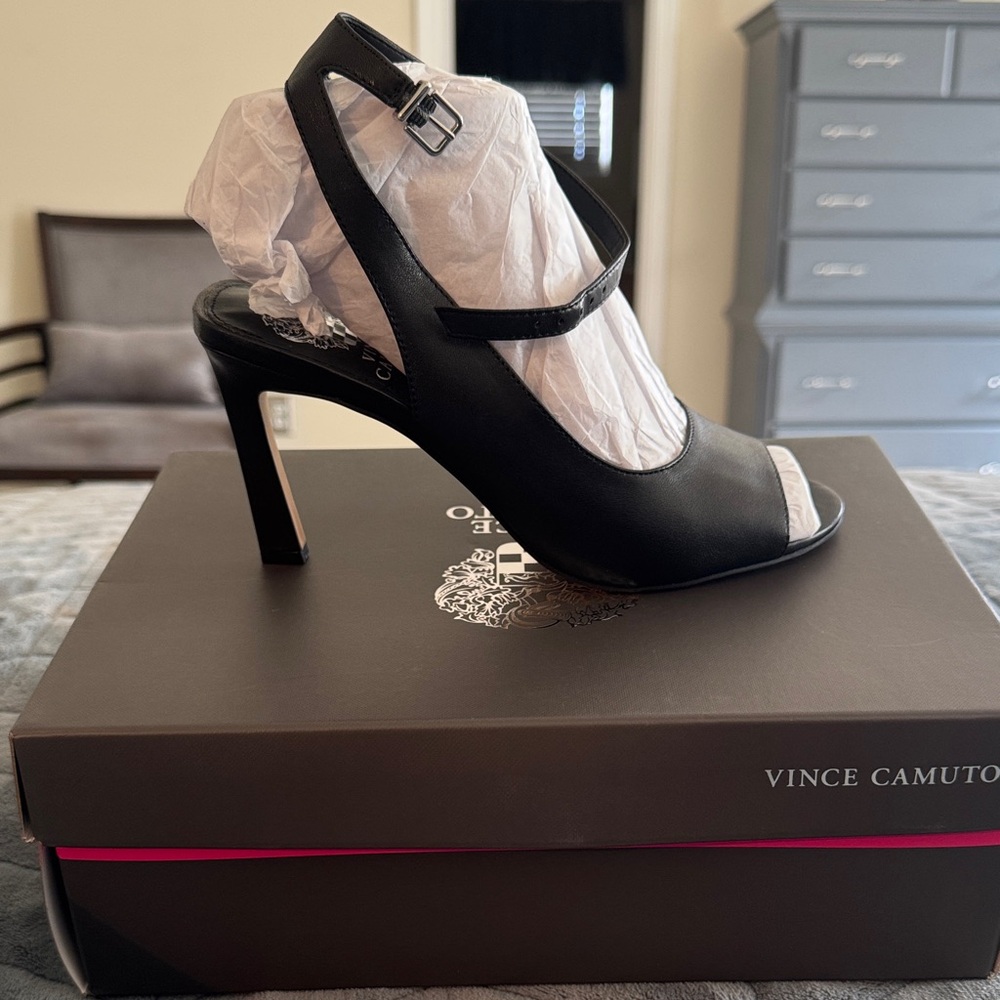 Vince Camuto Black Slingback Heels